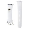 Karl Lagerfeld Strap KLAWMSLKNH Apple Watch 38|40|41mm white|white strap 3D Rubber Karl Head Karl Lagerfeld Strap KLAWMSLKNH Apple Watch 38|40|41mm white|white strap 3D Rubber Karl Head