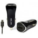 Car charger USB + microUSB 1A black Car charger USB + microUSB 1A black