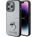 Case Karl Lagerfeld Fixed Glitter Choupette Logo Metal Pin Case for iPhone 15 Pro Max - Silver Case Karl Lagerfeld Fixed Glitter Choupette Logo Metal Pin Case for iPhone 15 Pro Max - Silver