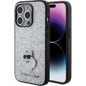 Case Karl Lagerfeld Fixed Glitter Choupette Logo Metal Pin Case for iPhone 15 Pro Max - Silver Case Karl Lagerfeld Fixed Glitter Choupette Logo Metal Pin Case for iPhone 15 Pro Max - Silver