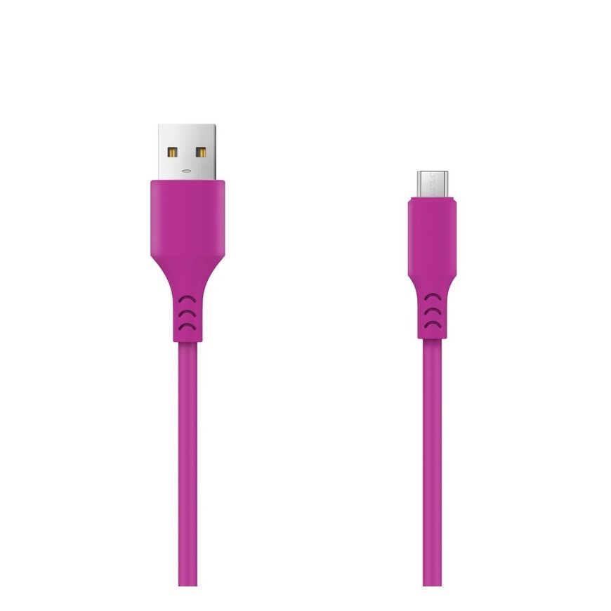 Setty cable USB- microUSB 1,0 m 2A magenta – 2