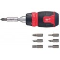 Milwaukee Accessories Compact screwdriver with bits MILWAUKEE 8in1 Milwaukee Accessories Compact screwdriver with bits MILWAUKEE 8in1