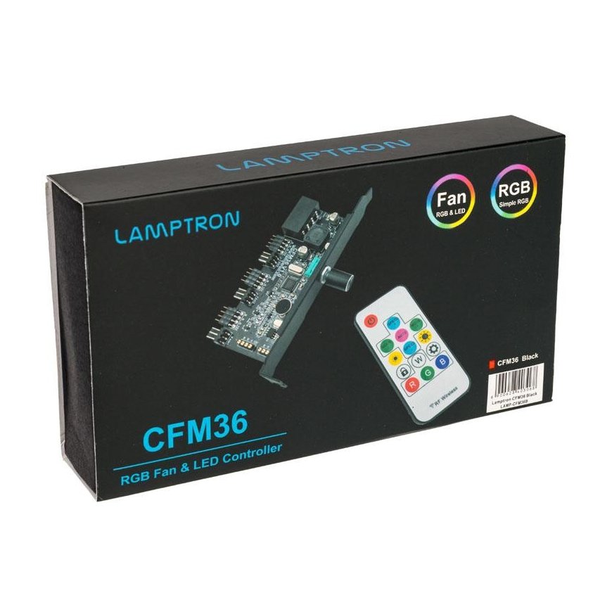 Lamptron ventiliatoriaus valdiklis + RGB CFM36 Juodas (LAMP-CFM36B) – 4