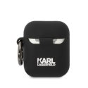 Karl Lagerfeld Case Karl Lagerfeld KLA2RUNIKK Apple AirPods 2/1 cover black/black silicone Karl Head 3D