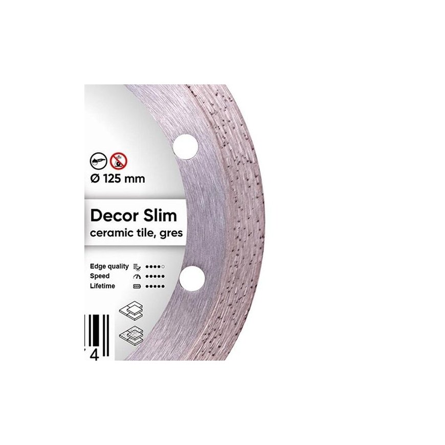 diamond disc for cutting tiles and tiles 125/1.2/10mm, Decor Slim, DISTAR [11115427010] – 2