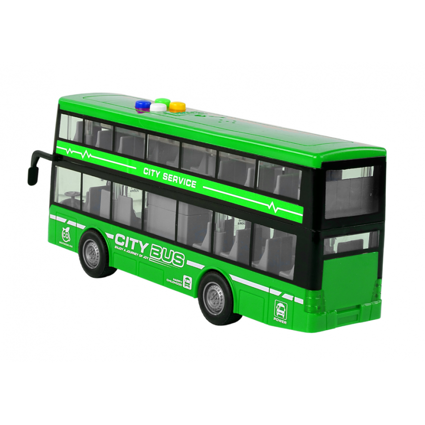 Lean Cars Battery powered lights for double decker buses Sound friction drive green – 3