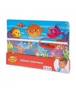 Wooden puzzle, Fishing, magnet