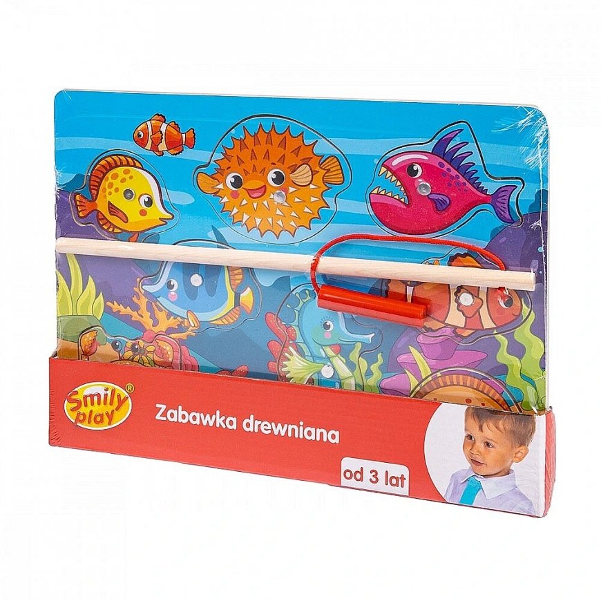Smily Play Wooden puzzle, Fishing, magnet