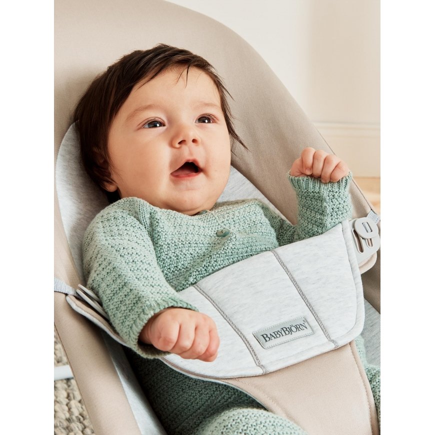 BabyBjörn Bouncer Balance Soft Woven sitter, jersey beige – 4