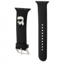 Karl Lagerfeld Strap KLAWLSLKNK Apple Watch 42|44|45|49mm black|black strap 3D Rubber Karl Head Karl Lagerfeld Strap KLAWLSLKNK Apple Watch 42|44|45|49mm black|black strap 3D Rubber Karl Head