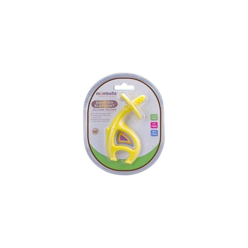 MOMBELLA teether DANCING ELEPHANT, lemon, 3 months+, P8052