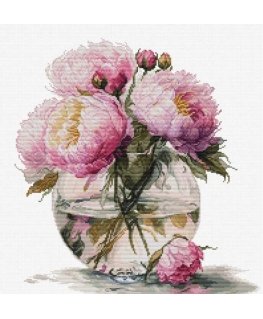 luca S Suskaičiuotas siuvinėjimo kryželiu rinkinys "Bjūnų puokštė" 29x31 cm SB7028