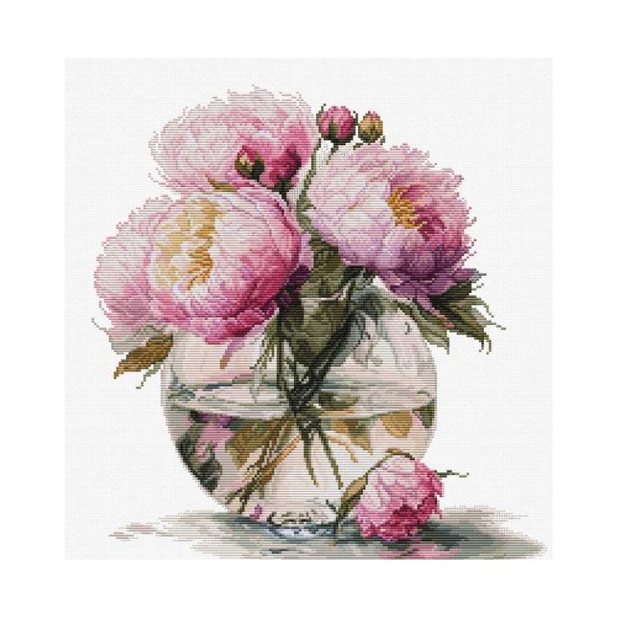 luca S Counted cross-stitch set "Bunch of flowers" 29x31 cm SB7028