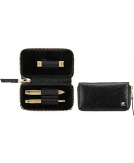 Set do manicure zwilling twinox golden edition 97746-004-0 ? black skórzane etui 3 elementy - black