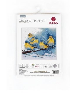 luca S Counted Cross Stitch Kit "Eastern Bluebirds" 22x21cm SBU5028