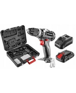 Screwdriver - drill cordless brushless energy+ 18v, li-ion, battery 2ah, charger, case, 58g019-set1 graphite