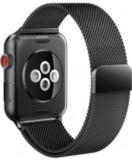 Apple 1/2/3 smart watch strap, Black, 38mm