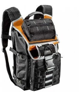 Rucksack monterski neo tools 4 kieszenie czechny i 18 wycznychnych, regulowane pasy