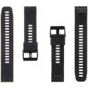 Išmaniojo laikrodžio Garmin Fenix 5/6 greitai atsegamas, silikoninis dirželis, Juodos spalvos