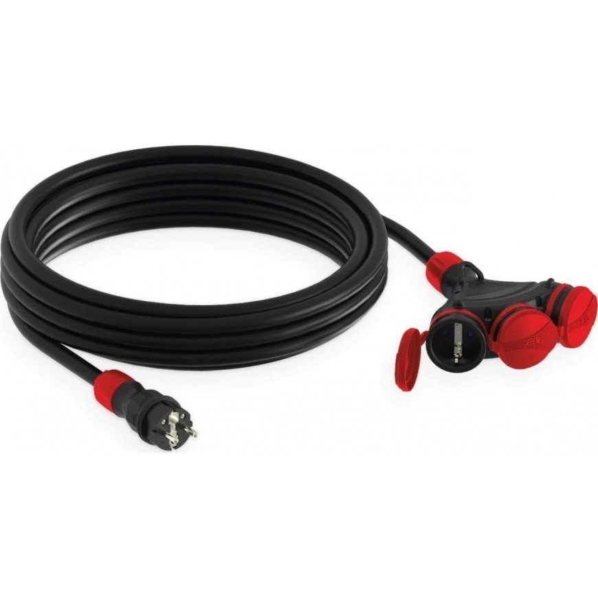 KEL Construction extension cord 3 sockets