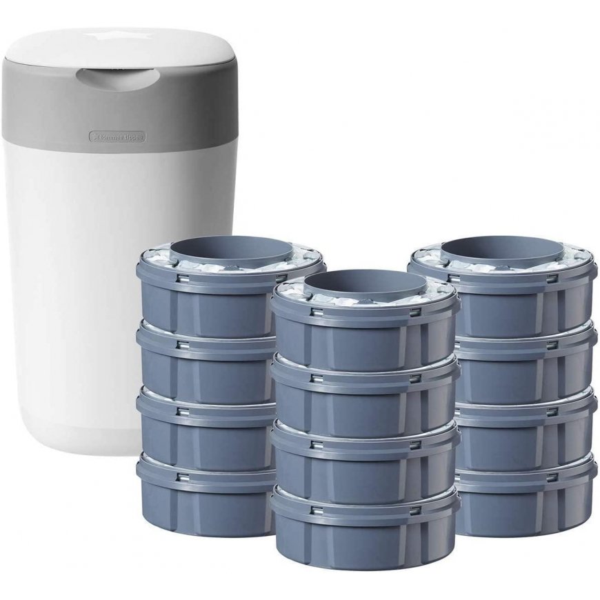 TOMMEE TIPPEE TWIST AND CLICK ADVANCED SAUSKELNIŲ KONTEINERIO IR 12 VNT. KASEČIŲ RINKINYS, Baltas – 2