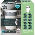 TOMMEE TIPPEE TWIST AND CLICK ADVANCED DIAPER CONTAINER AND 12 PCS. CARTRIDGE SET, White TOMMEE TIPPEE TWIST AND CLICK ADVANCED DIAPER CONTAINER AND 12 PCS. CARTRIDGE SET, White