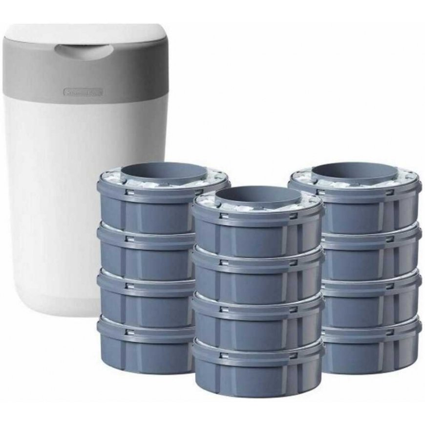 TOMMEE TIPPEE TWIST AND CLICK ADVANCED SAUSKELNIŲ KONTEINERIO IR 12 VNT. KASEČIŲ RINKINYS, Baltas – 5