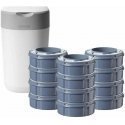 TOMMEE TIPPEE TWIST AND CLICK ADVANCED SAUSKELNIŲ KONTEINERIO IR 12 VNT. KASEČIŲ RINKINYS, Baltas TOMMEE TIPPEE TWIST AND CLICK ADVANCED SAUSKELNIŲ KONTEINERIO IR 12 VNT. KASEČIŲ RINKINYS, Baltas
