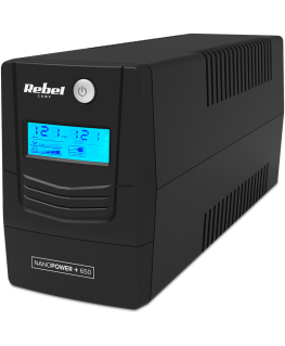 UPS REBEL kompiuterio avarinio maitinimo šaltinio modelis Nanopower Plus 650 (neprisijungus, 650VA / 360W, 230 V, 50Hz, LCD, USB