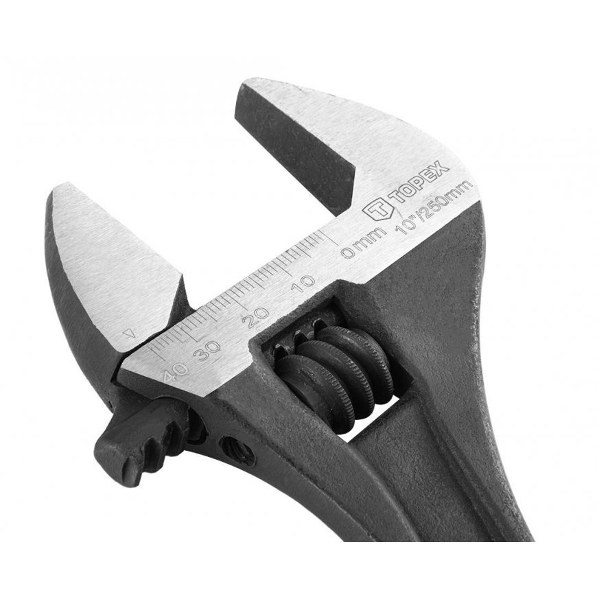 Topex Adjustable Swedish Wrench 250mm Steel Handle (35D557) – 3
