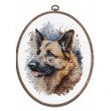 luca S Counted Cross Stitch Kit with Bow Included "German Shepherd" 17x21cm SBC214 luca S Counted Cross Stitch Kit with Bow Included "German Shepherd" 17x21cm SBC214