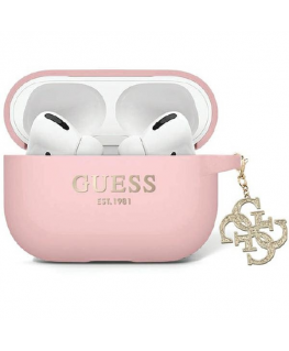 Case Mercedes Guess case for Airpods Pro 2 GUAP2LECG4P pink Silicone 4G Strassed Charm