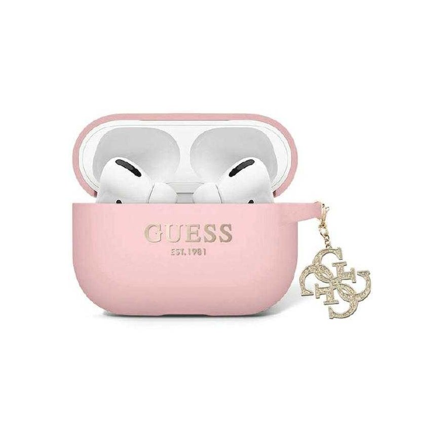 Case Mercedes Guess case for Airpods Pro 2 GUAP2LECG4P pink Silicone 4G Strassed Charm – 2
