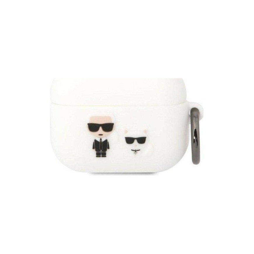 Karl Lagerfeld KLACAPSILKCW AirPods Pro cover white Silicone Karl & Choupette