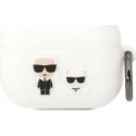 Karl Lagerfeld KLACAPSILKCW AirPods Pro cover white Silicone Karl & Choupette