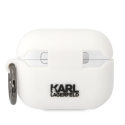 Karl Lagerfeld KLACAPSILKCW AirPods Pro cover white Silicone Karl & Choupette