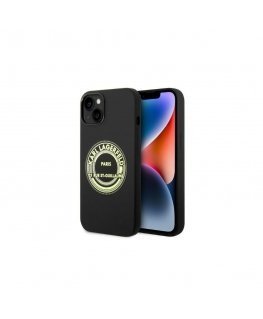 Karl Lagerfeld Karl Lagerfeld KLHCP14MSRSGRCK iPhone 14 Plus 6.7" Hard Case Black / Black Silicone RSG