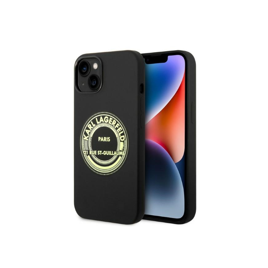 Karl Lagerfeld Karl Lagerfeld KLHCP14MSRSGRCK iPhone 14 Plus 6.7" Hard Case Black / Black Silicone RSG – 4