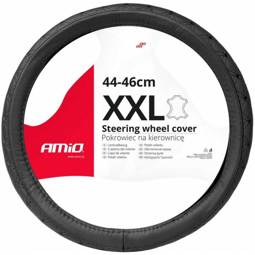 AMiO Quilted leather car steering wheel