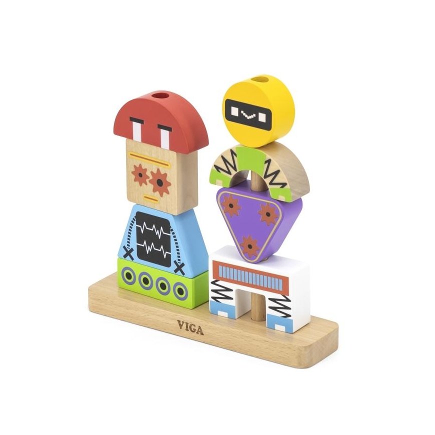 Viga Wooden puzzle - robots 8 pcs – 3