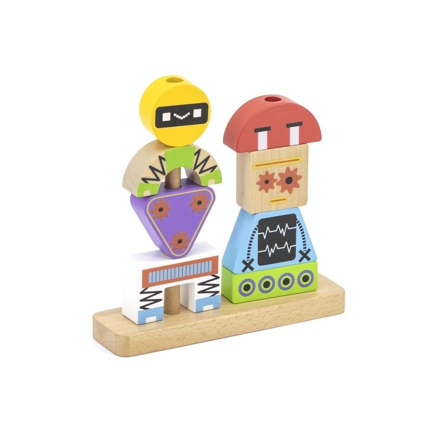 Viga Wooden puzzle - robots 8 pcs – 4