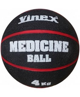 Medicinis kamuolys SMJ, 4kg, juodas-raudonas