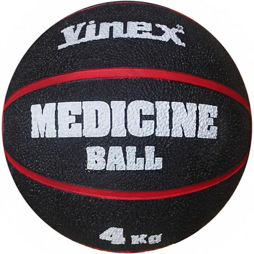 Medicinis kamuolys SMJ, 4kg, juodas-raudonas