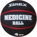 Medicinis kamuolys SMJ, 4kg, juodas-raudonas Medicinis kamuolys SMJ, 4kg, juodas-raudonas
