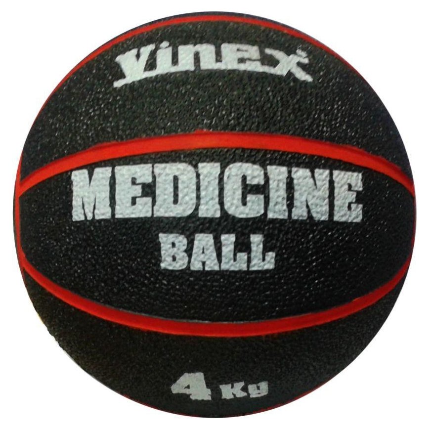 Medicinis kamuolys SMJ, 4kg, juodas-raudonas – 5