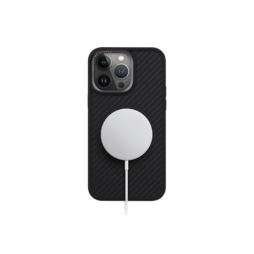 Case Uniq case Keva iPhone 15 Pro Max 6.7" Magclick Charging black/carbon black – 2