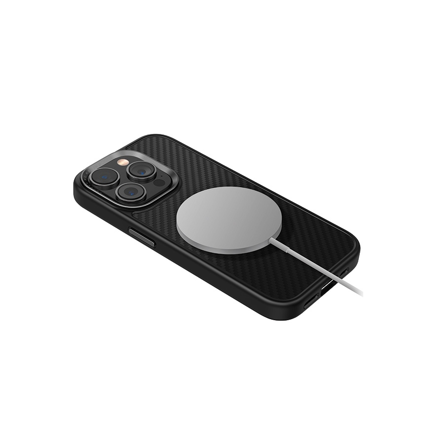 Case Uniq case Keva iPhone 15 Pro Max 6.7" Magclick Charging black/carbon black – 3