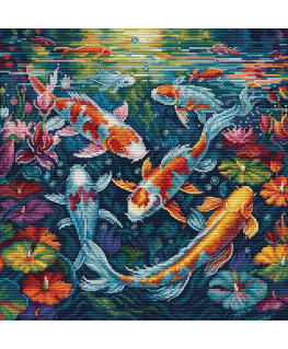 luca S Counted Cross Stitch Kit "Aquarium" 25x26 cm SBU5030