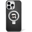 Karl Lagerfeld KLHMP15SHMRSKHK iPhone 15 6.1" Black/Black Hard Case Ring Stand Karl Head MagSafe Karl Lagerfeld KLHMP15SHMRSKHK iPhone 15 6.1" Black/Black Hard Case Ring Stand Karl Head MagSafe