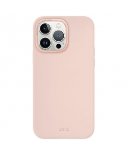 Uniq Lino Hue iPhone 15 Pro Max 6.7" case Magclick Charging pink / blush pink